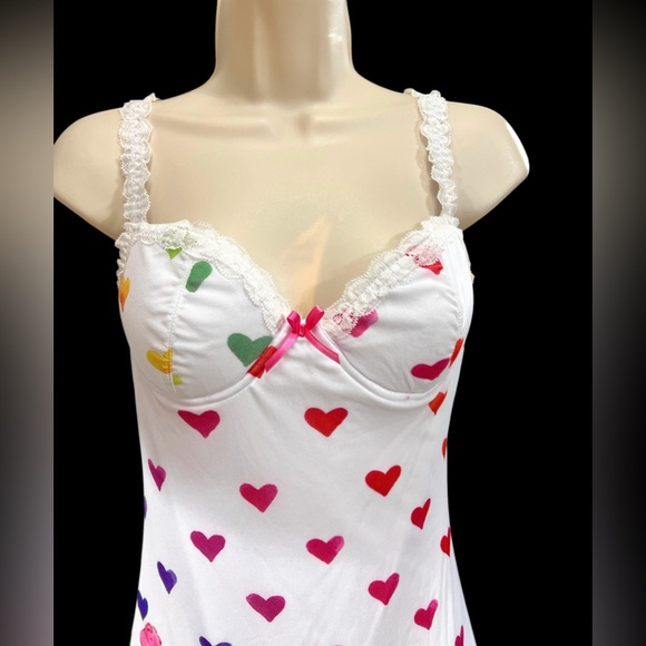Size Small……..Colorful Heart & Teddy Bear themed Dress.  New…..Care Bears - Picture 2 of 8